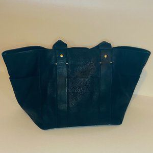 Clare V Le Box Tote Black leather